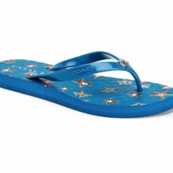 New Coach Abbigail Flip Flop Flops Star Sandals - Picture 2 of 6
